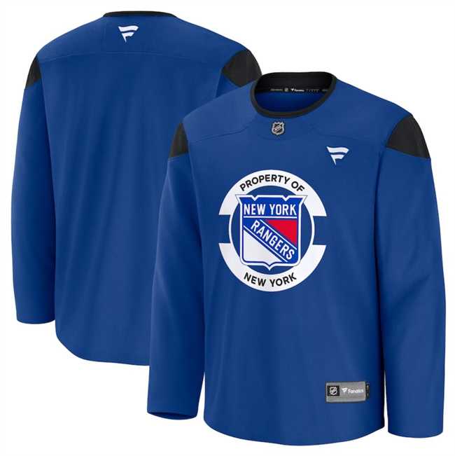 Mens New York Rangers Royal 2024-25 Team Practice Stitched Hockey Jersey Dzhi->new york rangers->NHL Jersey